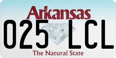 AR license plate 025LCL