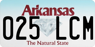AR license plate 025LCM