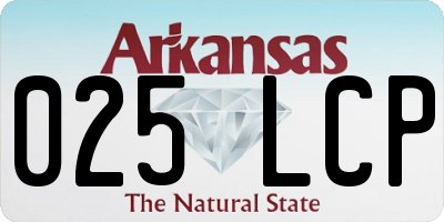 AR license plate 025LCP