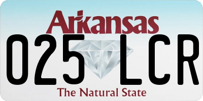 AR license plate 025LCR