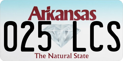 AR license plate 025LCS