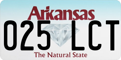 AR license plate 025LCT