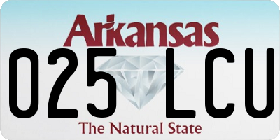 AR license plate 025LCU