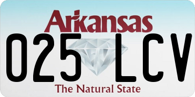 AR license plate 025LCV