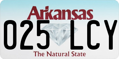 AR license plate 025LCY