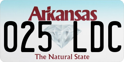 AR license plate 025LDC