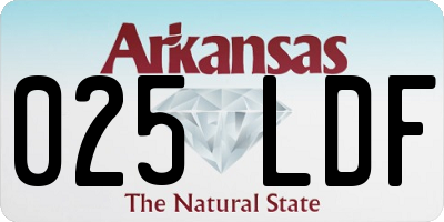 AR license plate 025LDF