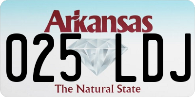 AR license plate 025LDJ
