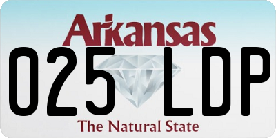 AR license plate 025LDP