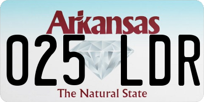 AR license plate 025LDR