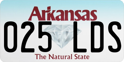 AR license plate 025LDS