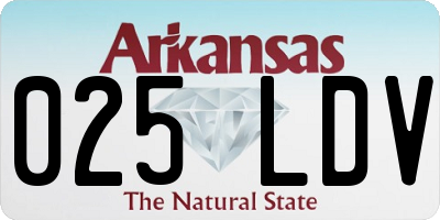 AR license plate 025LDV