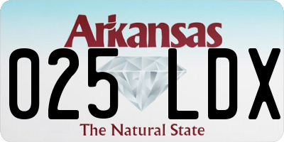 AR license plate 025LDX
