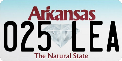 AR license plate 025LEA