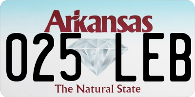 AR license plate 025LEB
