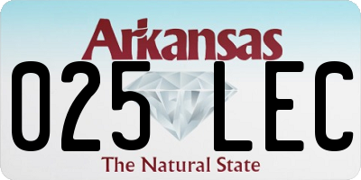 AR license plate 025LEC