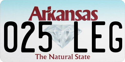 AR license plate 025LEG