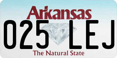 AR license plate 025LEJ