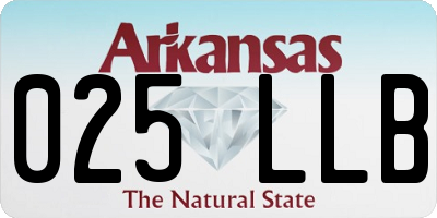 AR license plate 025LLB
