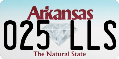 AR license plate 025LLS