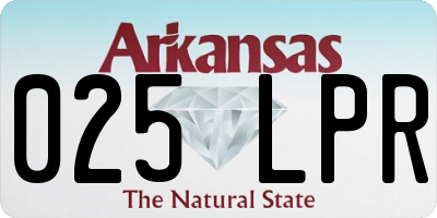AR license plate 025LPR