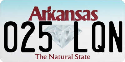 AR license plate 025LQN