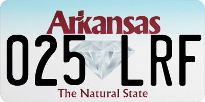AR license plate 025LRF
