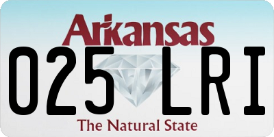 AR license plate 025LRI