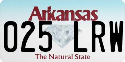AR license plate 025LRW