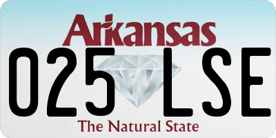 AR license plate 025LSE