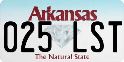 AR license plate 025LST