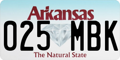 AR license plate 025MBK