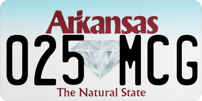 AR license plate 025MCG