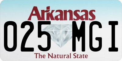 AR license plate 025MGI