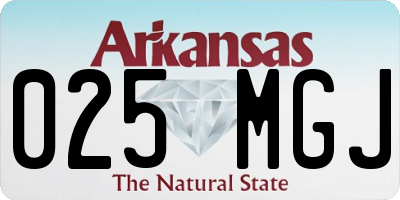 AR license plate 025MGJ