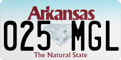 AR license plate 025MGL