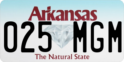 AR license plate 025MGM