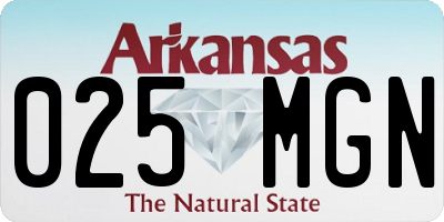 AR license plate 025MGN