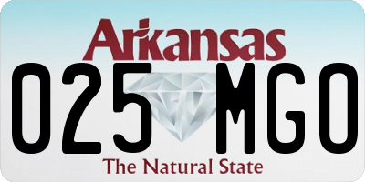 AR license plate 025MGO