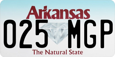 AR license plate 025MGP