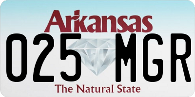 AR license plate 025MGR