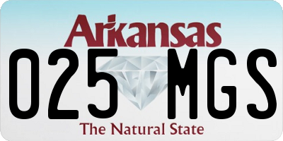 AR license plate 025MGS