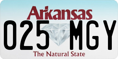 AR license plate 025MGY