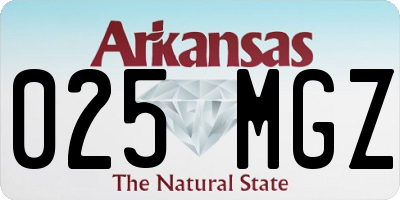AR license plate 025MGZ