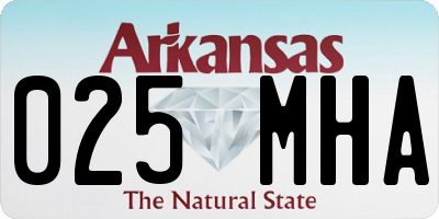 AR license plate 025MHA