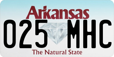 AR license plate 025MHC