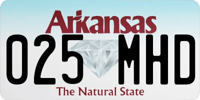AR license plate 025MHD