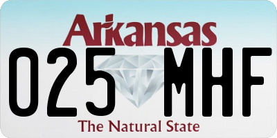 AR license plate 025MHF