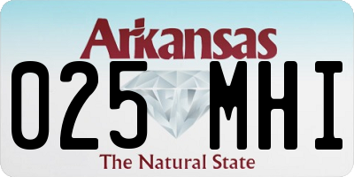 AR license plate 025MHI