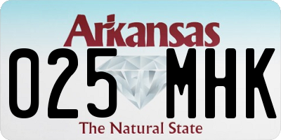 AR license plate 025MHK